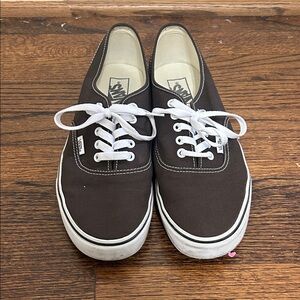 Vans Brown Canvas Sneakers with White Details